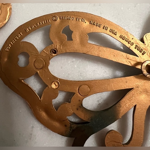 VTG MCM HOMCO 1970s Butterflies Set of 3 Faux Wood Wall Decor Kitchen Porch - Picture 3 of 8